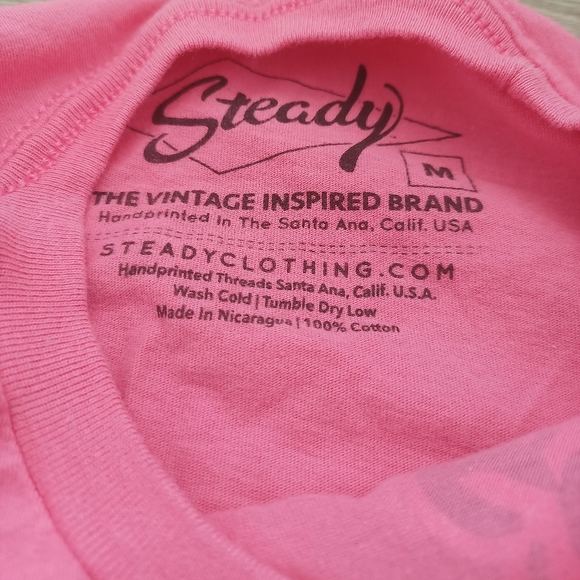 Steady Clothing hot pink call me pin-up top M - Picture 4 of 4